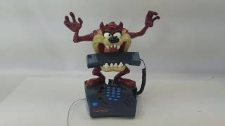 Vintage Tasmanian Devil Animated Talking Phone Pinehog [upl. by Marlie474]