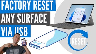 How to reset any Microsoft Surface via USB Bare Metal Recovery [upl. by Ahsaekal37]