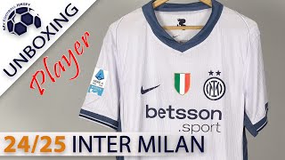 Inter Milan Away Jersey 2425 Barella Kitgg Player Version Unboxing Review [upl. by Naz]