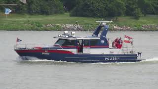 Polizeiboot Wien  Patrouillenfahrt Donau [upl. by Faucher]