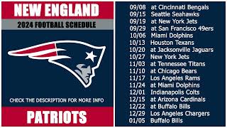 2024 New England Patriots Football Schedule [upl. by Akiem796]