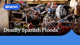 At least 200 dead in Spains deadliest floods in decades  ABC News [upl. by Wootten532]