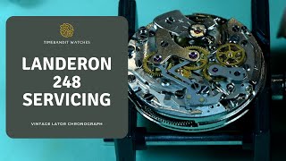 Vintage Lator Landeron 248 Chronograph Service [upl. by Gaultiero]