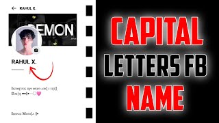 HOW TO WRITE FACEBOOK NAME IN CAPITAL LETTERS 2024 Trickmaster412 [upl. by Suoicerp]