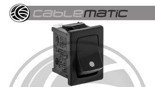 Interruptor pulsador negro SPST 2 pin 205x247x144 mm  distribuido por CABLEMATIC ® [upl. by Natanoj168]