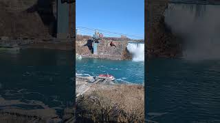 Niagara Falls Ziplining Tourists niagarafallscanada niagarafalls shorts [upl. by Namzzaj]