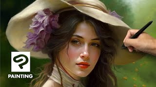 Beautiful Digital Portrait Painting Process in Clip Studio Paint  Timelapse  Speed Painting [upl. by Oos]