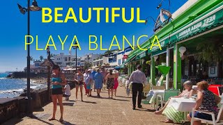 Playa BLANCA LANZAROTE Spain 2024 🇪🇸 🔴 NEW Beautiful Walking Tour in Canary Islands 4K UHD [upl. by Elirpa]