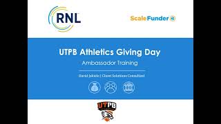 Ambassador Training  UTPB Athletics Giving Day 2024 [upl. by Crow]