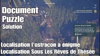 Assassins Creed Odyssey  Document  Sous Les Rêves de Thésée  Localisation amp Solution [upl. by Ecila676]