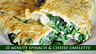 Spinach amp Cheese Omelette  Easy Breakfast Recipe [upl. by Uno717]