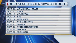 2024 football schedule dates set for Ohio State [upl. by Joanie]