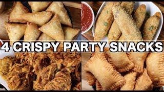 4 Must Try Crispy Veg Party Starter Snacks Recipes  4 Evening Tea Time Snack Recipes [upl. by Geilich]