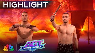 Vardanyan Brothers CONQUER swordbalancing  SemiFinals  AGT Fantasy League 2024 [upl. by Wendin]