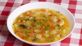 Como hacer una sopa de verduras casera  comidas rapidas y faciles de preparar [upl. by Eseneg]