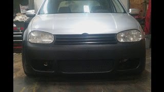 MK4 GTI Duraflex Front Bumper Install [upl. by Enyehc870]