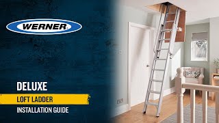 How to install a Werner Deluxe Aluminium Loft Ladder [upl. by Eeima153]