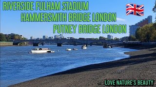 Magnificent 3 London Landmark  Hammersmith Bridge  Putney Bridge  Fulham Riverside Stadium🇬🇧 [upl. by Hudgens864]