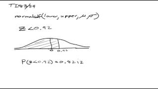 Standard Normal Distribution on TI83 [upl. by Blen]