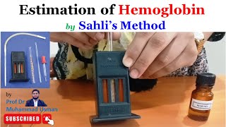 Estimation of Hemoglobin Hb using Sahlis Hemoglobinometer  Hb Measurement physiology practical [upl. by Sesom222]