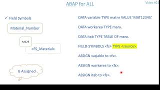 Video 21  Updated Field Symbols amp Data References [upl. by Eetnom]