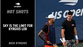 Nick Kyrgios Hits Untouchable Lob in Doubles  2022 US Open [upl. by Perlman]