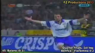 19961997 Cup Winners Cup ACF Fiorentina All Goals Road to Semifinals [upl. by Obe350]