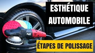 ÉTAPES DE POLISSAGE DE LA PEINTURE DE VOITURE Compound et polish [upl. by Analaf672]