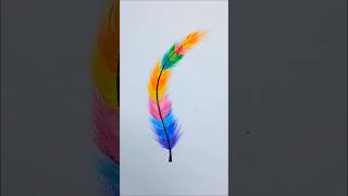 Easy Feather Art Drawing  Oil Pastels Painting yt art shorts ytshorts diy MissAgrawal21kids [upl. by Naitsyrk]