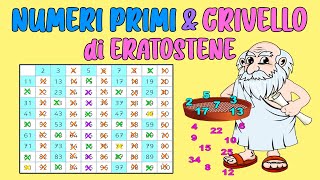 🔢 I NUMERI PRIMI e IL CRIVELLO di ERATOSTENE  Matematica Scuola Primaria con tabella da scaricare [upl. by Meredeth]