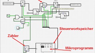 Primitiver 8Bit Prozessor  Mikroprogrammierung [upl. by Adnilim]