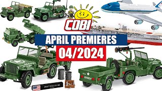 📅 April premieres from COBI  042024  Himars Planes cars cobi bricks [upl. by Nnylram]