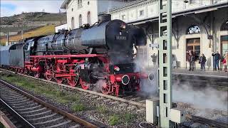 Rüdesheim 25112023 Centralbahn Sonderzug zum Weihnachtsmarkt mit Dampflok 01 1075 [upl. by Ojimmas]