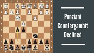 Ponziani Countergambit Declined [upl. by Onitnatsnoc]