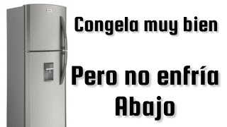 Refrigerador solamente congela arriba y abajo no [upl. by Nytsua904]