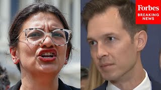 Jake Auchincloss Reacts To Calls From House GOP To Expel Rep Rashida Tlaib Over Comments On Israel [upl. by Rabbi]