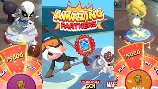 Monopoly Go  AMAZING PARTNERS  x30  20k Token  4 Subscribers Carried ​⁠monopolygo monopolygo [upl. by Oirramed]