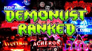 The ENTIRE Demonlist RANKED Top 150 HARDEST Extreme Demons Geometry Dash [upl. by Lilllie]