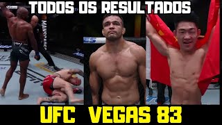 TODOS OS RESULTADOS UFC VEGAS SONG VENCE GUTIERREZ SERGIPANO VENCE  ROUNTREE NOCAUTEOU SMITH [upl. by Tsnre]