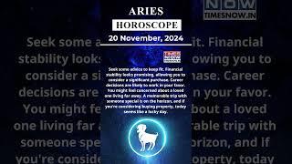 Aries Horoscope 20 Nov Zodiac  Astrology amp Prediction of the Day  Short Rashifal horoscope [upl. by Anawyt]