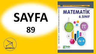 6sınıf MATEMATİK KİTABI DOĞA YAYINCILIK sayfa 89 [upl. by Adanama]