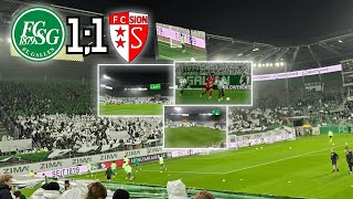 Handspiel Bock im Strafraum bringt StGallen um den Sieg quotFC StGallen vs FC Sion Vlog 02112024 [upl. by Haliak]