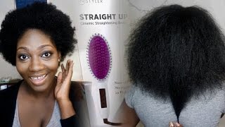 STRAIGHTENING BRUSH ON 4B4C HAIR DOES IT WORK [upl. by Eerazed]