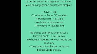 Le verbe avoir en anglais [upl. by Annairam214]