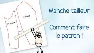 Patron de la Manche Tailleur  Tuto couture facile gratuit HD [upl. by Hurff]