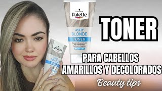 TONER PARA CABELLOS AMARILLOS Y DECOLORADOS hair beautytips haircare beauty tips [upl. by Ecnarual]