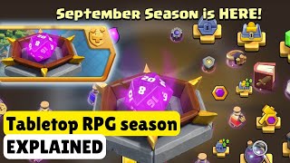 Tabletop RPG event is here – September season fully explained in English clash of clans [upl. by Nickolai]