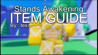 Stands Awakening Rare Item Guide  Stands Awakening [upl. by Benedikt862]