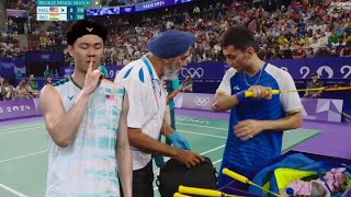 Lakshya Sen vs Lee Zii Jia Lakshya Sen Injured Bronze Medal Badminton Highlights Paris Olympics 2024 [upl. by Gurango761]