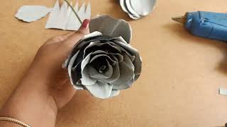 How to make Black Crepe Paper Roses [upl. by Neelyar]